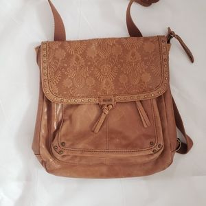 The Sak Ventura Convertible Backpack Floral Embossed Leather